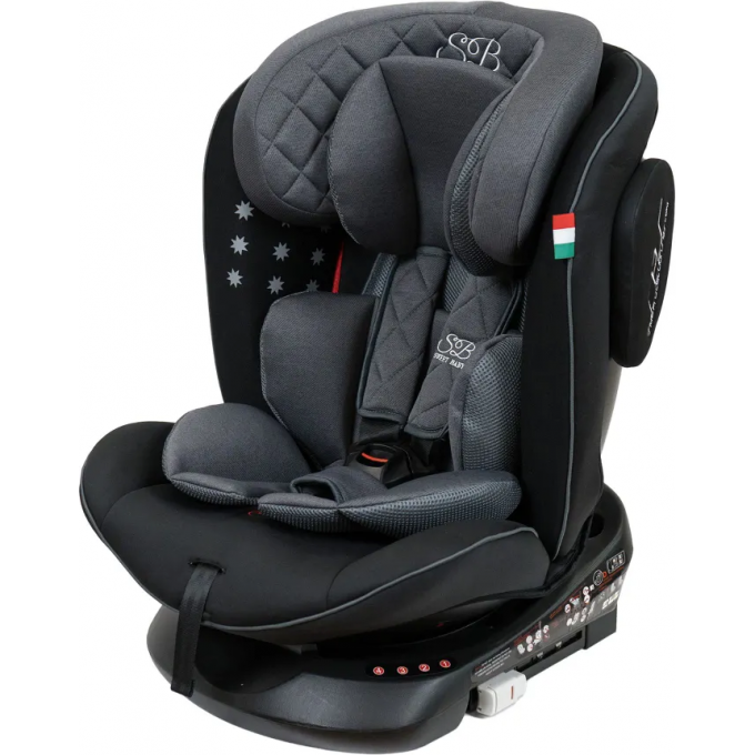 Автокресло поворотное группа 0123 (0-36) SWEET BABY RANGER 360 ISOFIX Pirate Black 426949