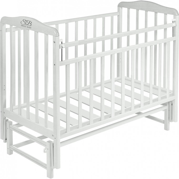 Детская кроватка SWEET BABY FLAVIO Bianco (белый) с маятником 392623