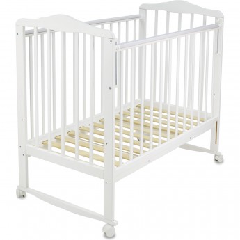 Детская кроватка SWEET BABY MIMI Bianco (белый) колесо-качалка