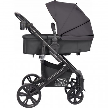 Коляска-трансформер 2в1 SWEET BABY COMFORT Black Grey