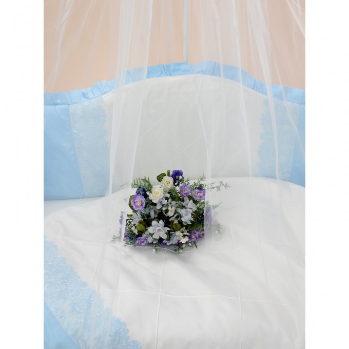 Комплект в кроватку SWEET BABY DOLCE VITA (голубой), 7 предметов, сатин 424065