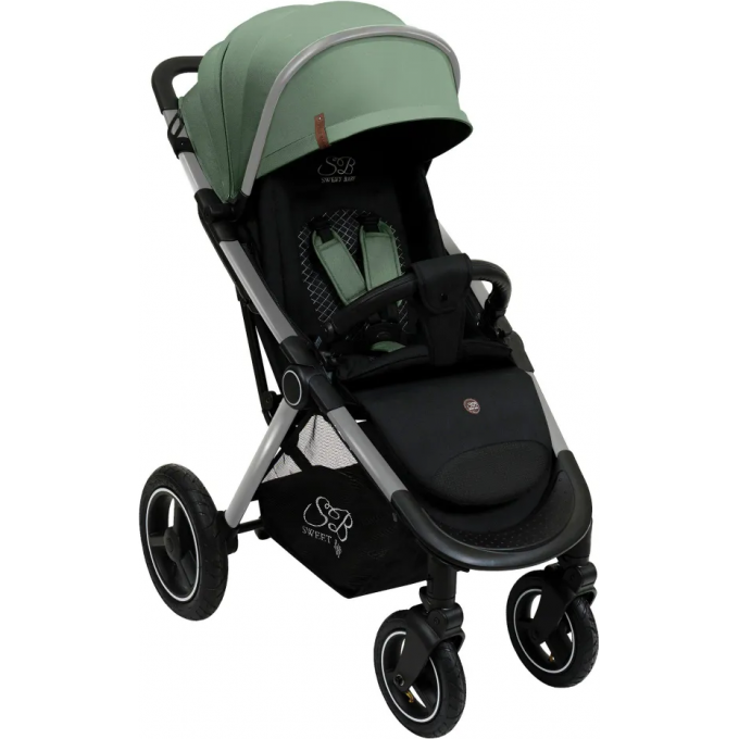 Прогулочная коляска SWEET BABY SUBURBAN COMPATTO Silver Green (Air) 426794